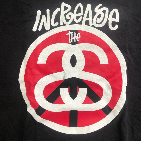 Vintage Stussy Increase the Peace Tee Sz M - Picture 4 of 7